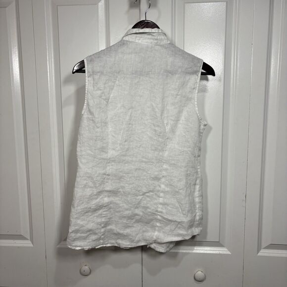 Island Company Linen Sun Top Women L Sleeveless Resortcore Beach Coastal Chic - Picture 3 of 10